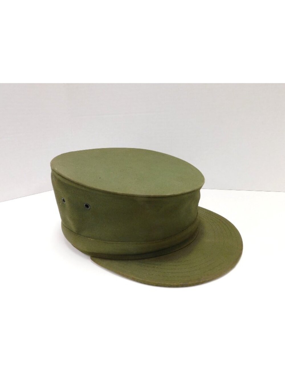 Vintage Army Military Hat Combat Pop Up Green Size 7 DW46